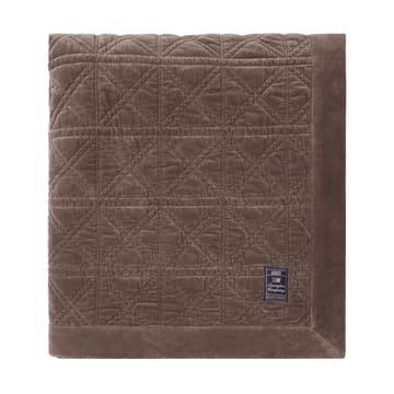 Rattan Quilted Velvet sengetæppe 260x240 cm - Brown - Lexington