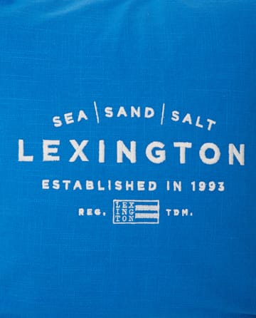 Sea Sand Salt Logo Embroidered pudebetræk 50x50 cm - Blå/Hvid - Lexington