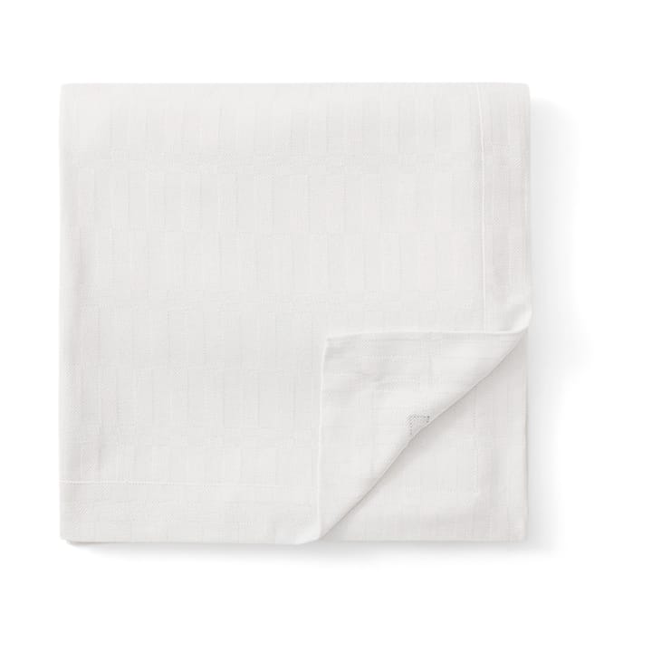 White jacquard cotton borddug 150x250 cm, Hvid Lexington