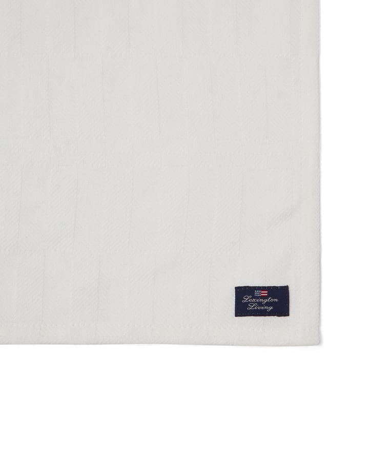 White jacquard cotton serviet 50x50 cm, Hvid Lexington