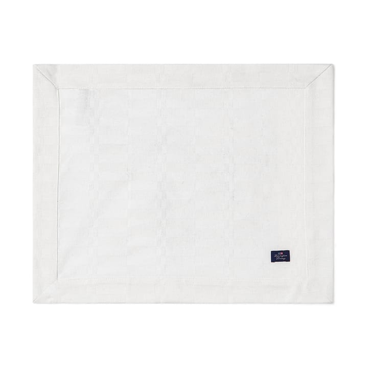 White jaquard cotton dækkeserviet 40x50 cm - Hvid - Lexington