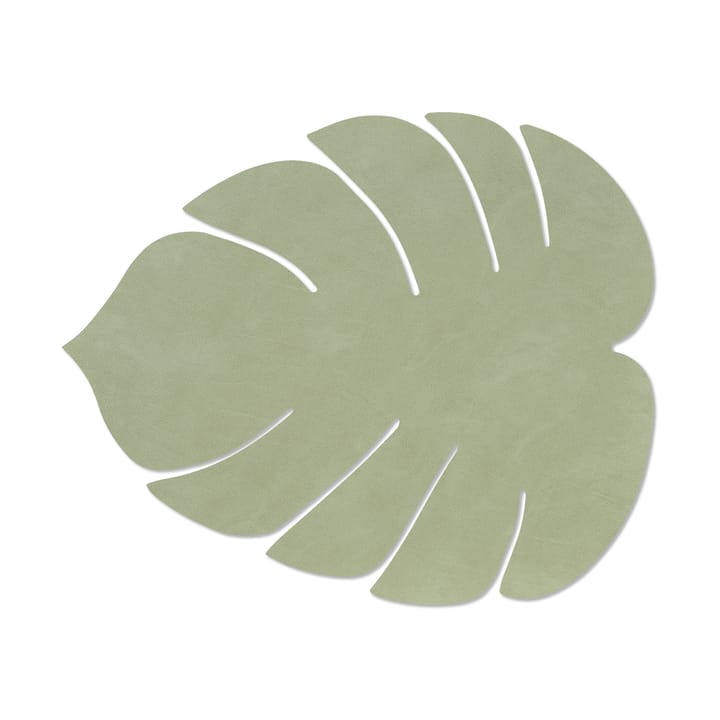 Monstera Leaf Nupo dækkeserviet L - Olive green - LIND DNA