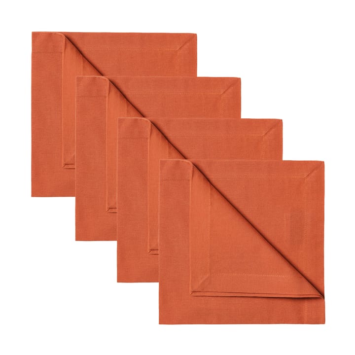 Robert servietter 4-pak - Rust orange - Linum