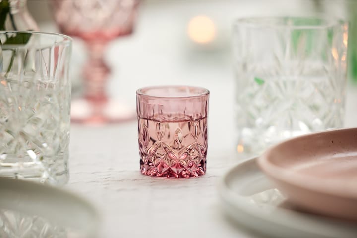 Sorrento shotglas 4 cl 4-pak - Pink - Lyngby Glas