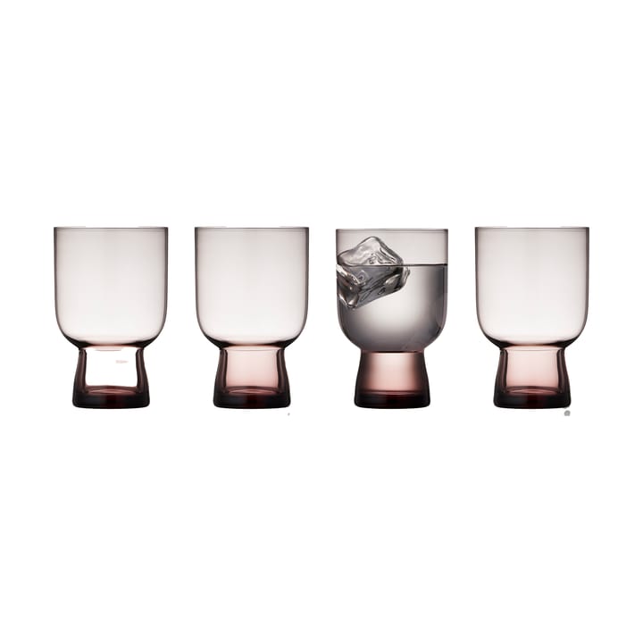 Sorrento vandglas 30 cl 4-pak - Pink - Lyngby Glas