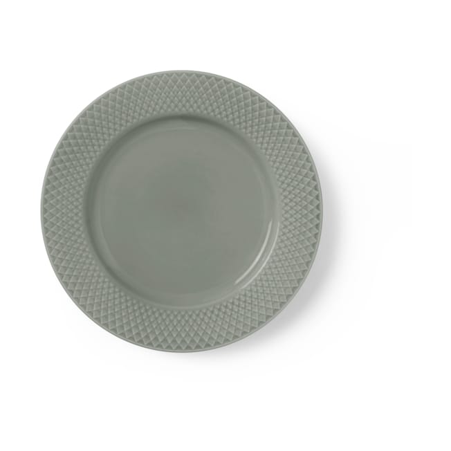 Rhombe Earth frokosttallerken Ø21 cm, Moss Lyngby Porcelæn