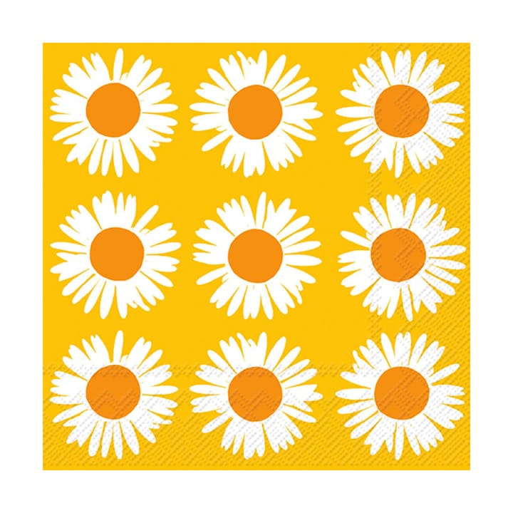 Auringonkukka serviet 33x33 cm 20-pak - Orange-yellow - Marimekko