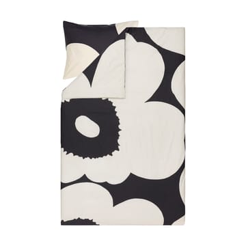 Iso Unikko dynebetræk 150x210 cm - Charcoal-off white - Marimekko