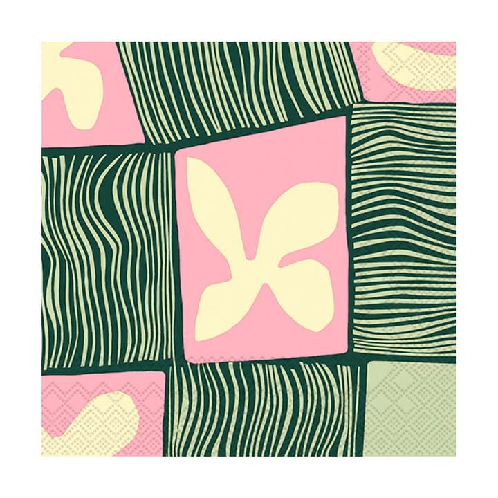 Korkeuksissa serviet 33x33 cm 20-pak - Rose-Green - Marimekko