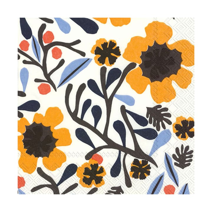 Mykerö serviet 33x33 cm 20-pak - White-yellow - Marimekko