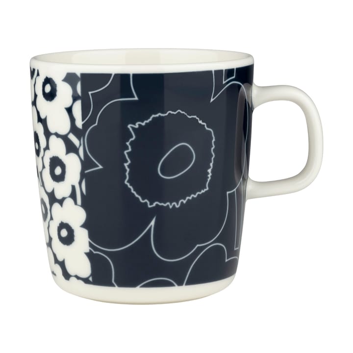 Oiva Unikko kollaasi kop 40 cl, White-dark blue Marimekko