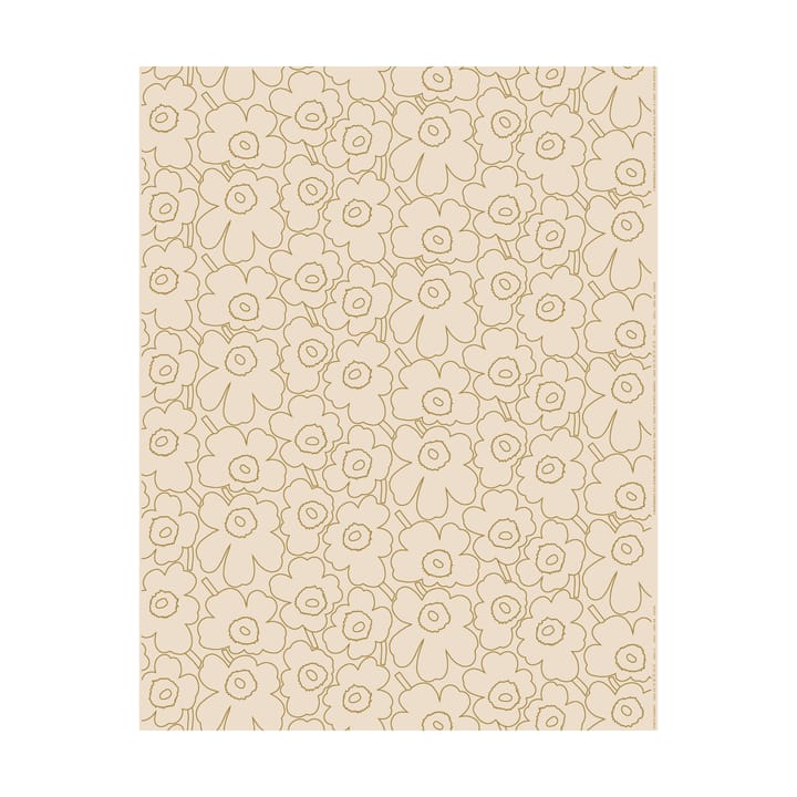 Pieni Piirto Unikko stof bomuld-linned - Linen-gold - Marimekko