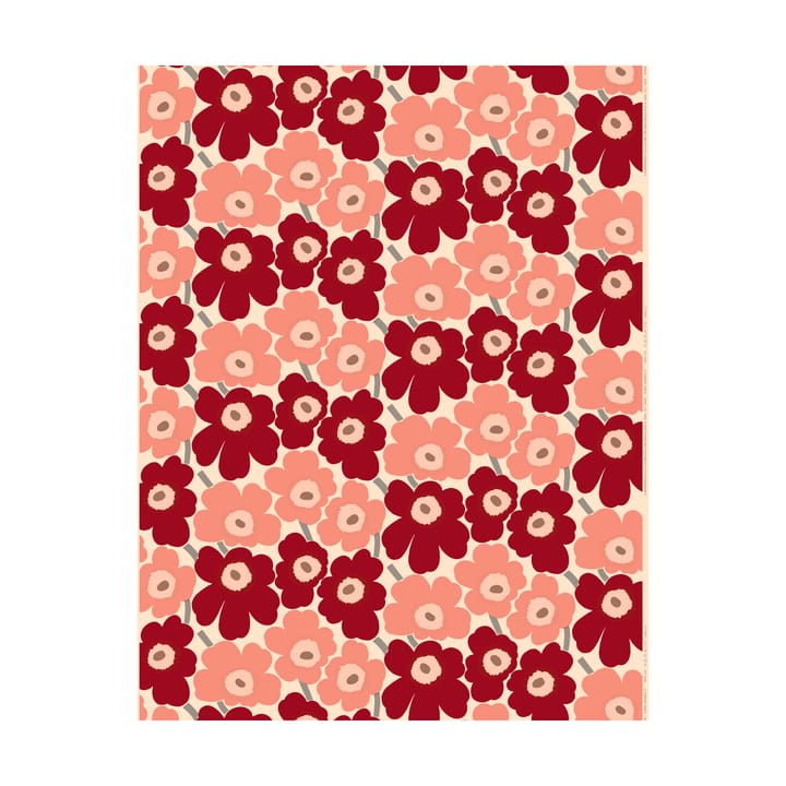 Pieni Unikko stof bomuld - Cotton-dark cherry-rosa - Marimekko