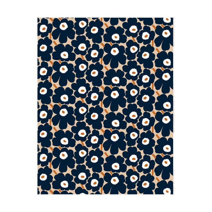 Pieni Unikko stof bomuld - Light brown-coal-tile - Marimekko