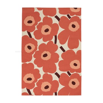 Pieni Unikko viskestykke bomuld/hør 47x70 cm - Beige/Orange/Brun - Marimekko