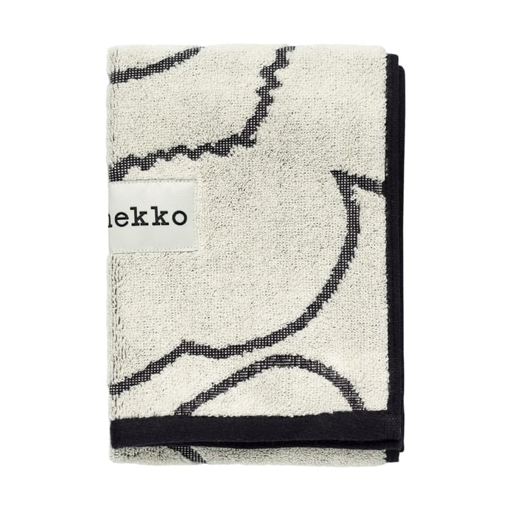 Piirto Unikko gæstehåndklæde 30x50 cm - Ivory-black - Marimekko