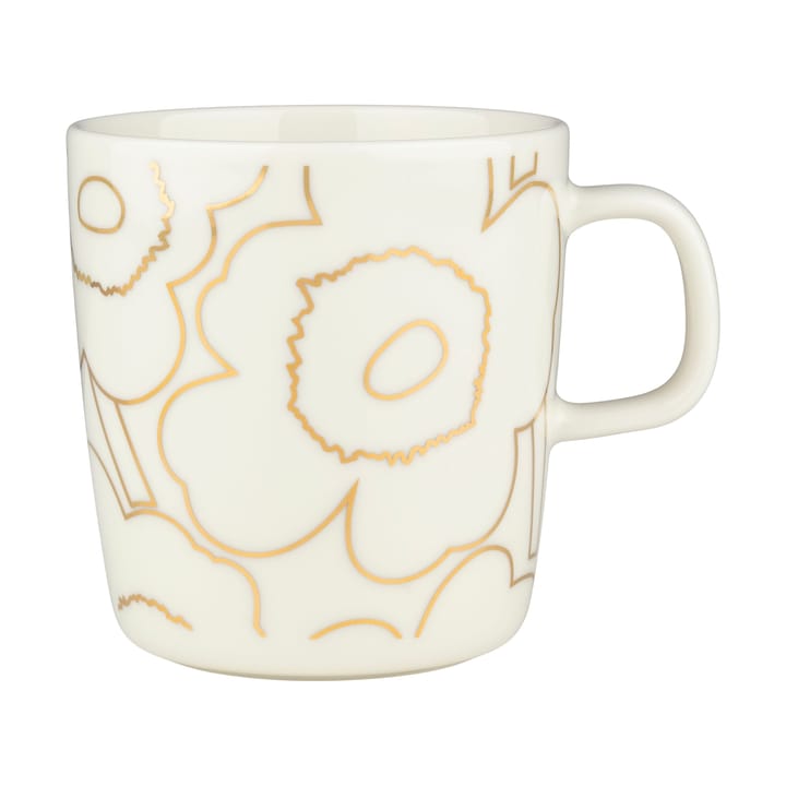 Piirto Unikko kop 4 dl - White-gold - Marimekko