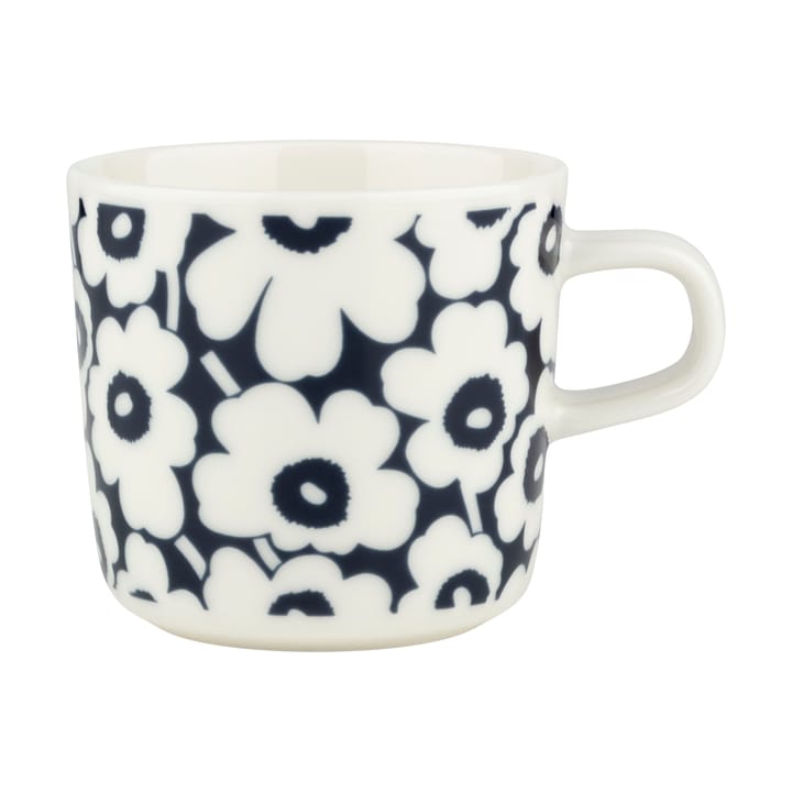 Pikkuinen Unikko kaffekop 20 cl - Dark blue-white - Marimekko