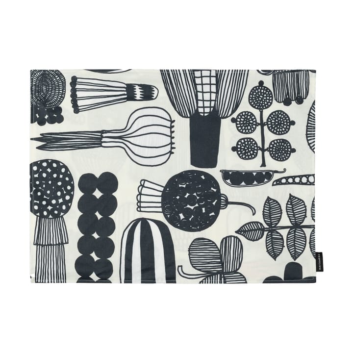 Puutarhurin parhaat dækkeserviet 31x42 cm, White-black-orange Marimekko