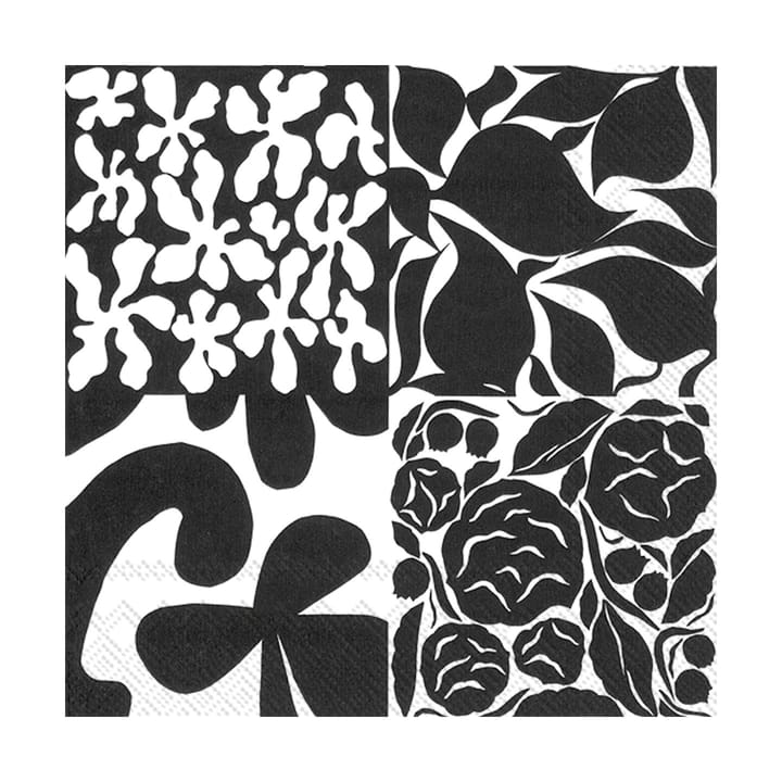 Ruudut serviet 33x33 cm 20-pak, Black Marimekko