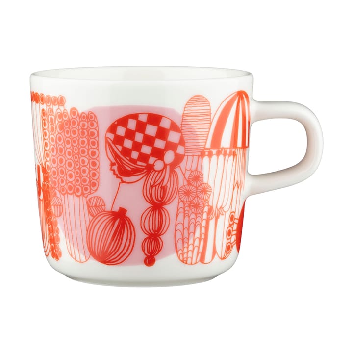 Siirtolapuutarha krus 20 cl - White-orange-light pink - Marimekko