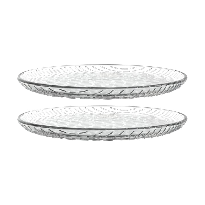 Syksy assiet glas Ø17 cm 2-pak - Clear - Marimekko