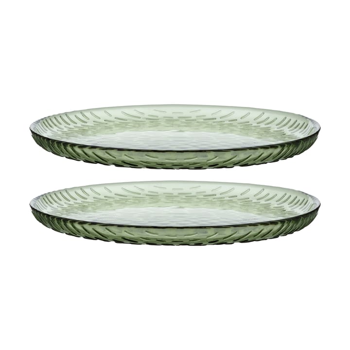 Syksy assiet glas Ø17 cm 2-pak - Olive - Marimekko