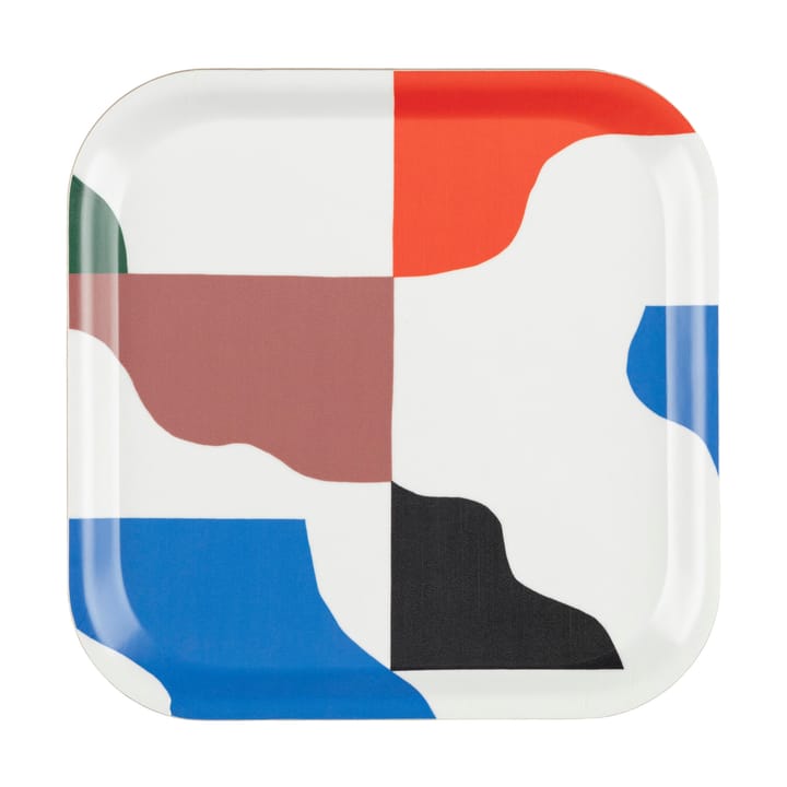 Tasapaino bakke 20x20 cm, Feather-bright blue-orange Marimekko