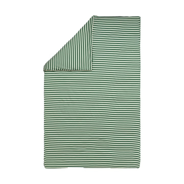 Tasaraita dynebetræk 150x210 cm - Off white-dark green - Marimekko