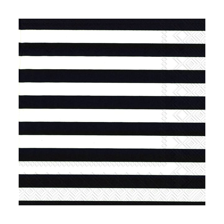 Tasaraita serviet 33x33 cm 20-pak - Black - Marimekko