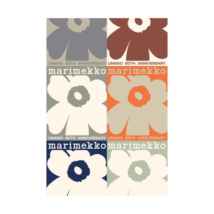 Unikko 60-års jubilæumsplakat 70x100 cm - Multi - Marimekko