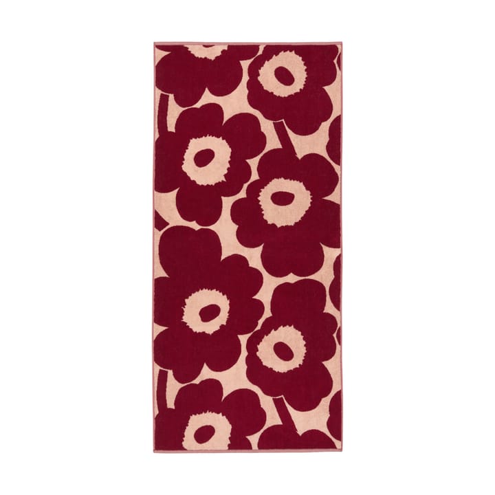 Unikko badehåndklæde 70x150 cm, Pink-dark cherry Marimekko