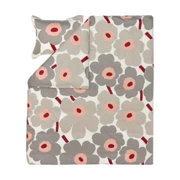 Unikko dynebetræk satin 240x220 cm - Off white-warm grey-pink - Marimekko