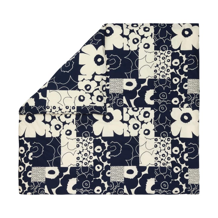 Unikko kollaasi dynebetræk 240x220 cm - Off-white-dark blue - Marimekko