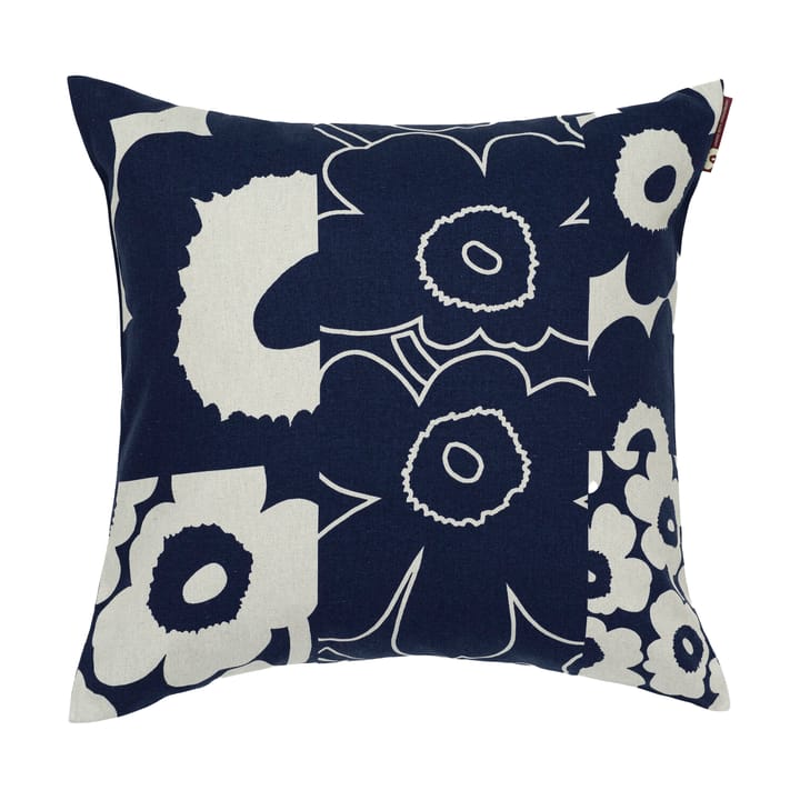 Unikko kollaasi pudebetræk 50x50 cm - Linen-dark blue - Marimekko