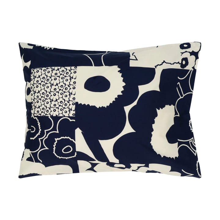 Unikko kollaasi pudebetræk 50x60 cm - Off-white-dark blue - Marimekko