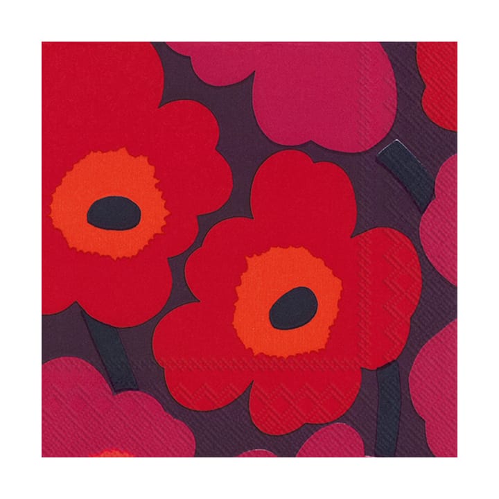 Unikko servietter 33x33 cm 20-pak, Mauve Marimekko