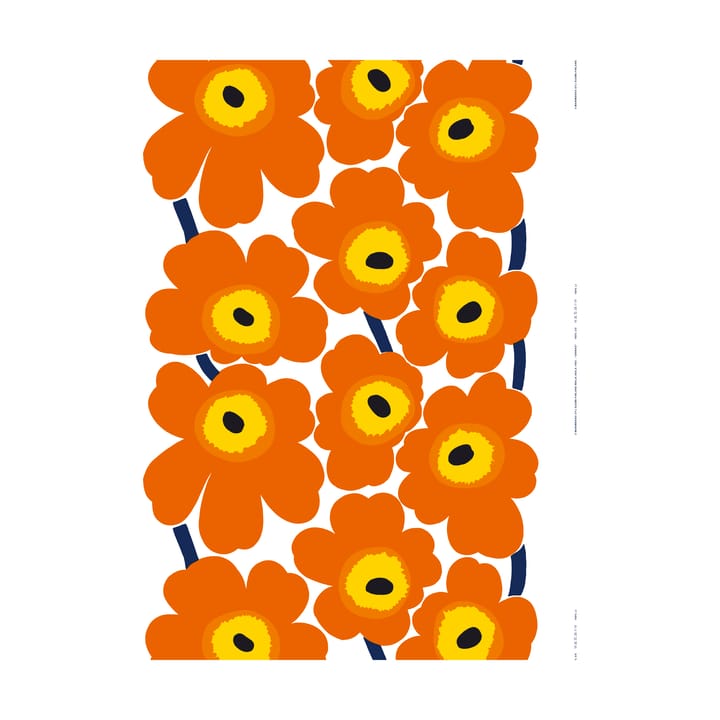 Unikko stof heavyweight bomuld - Orange - Marimekko