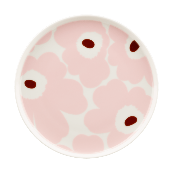 Unikko tallerken Ø20 cm - White-light pink-chestnut - Marimekko