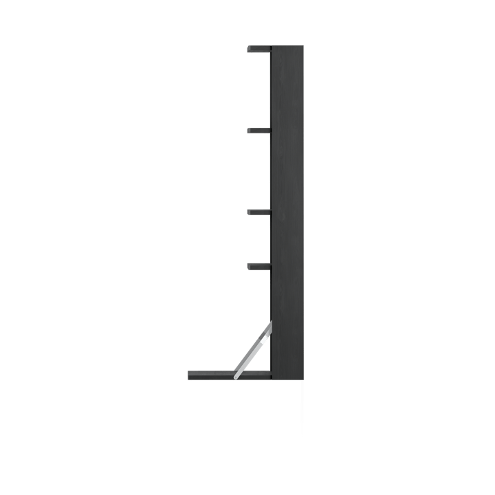Gridlock - M1-A4-0-D væghylde med skrivebord, Black stained Ash Massproductions