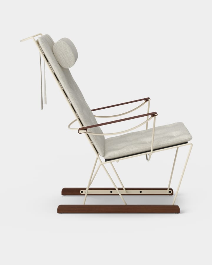 Spark Lounge Chair, ivory-valnødsbejdset bøg, Romo Ruskin Quill 7757/10 Massproductions