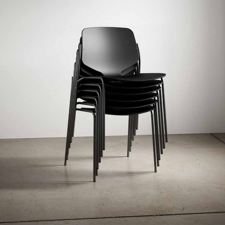 Nova Sea stol - black, sort understel i stål - Mater