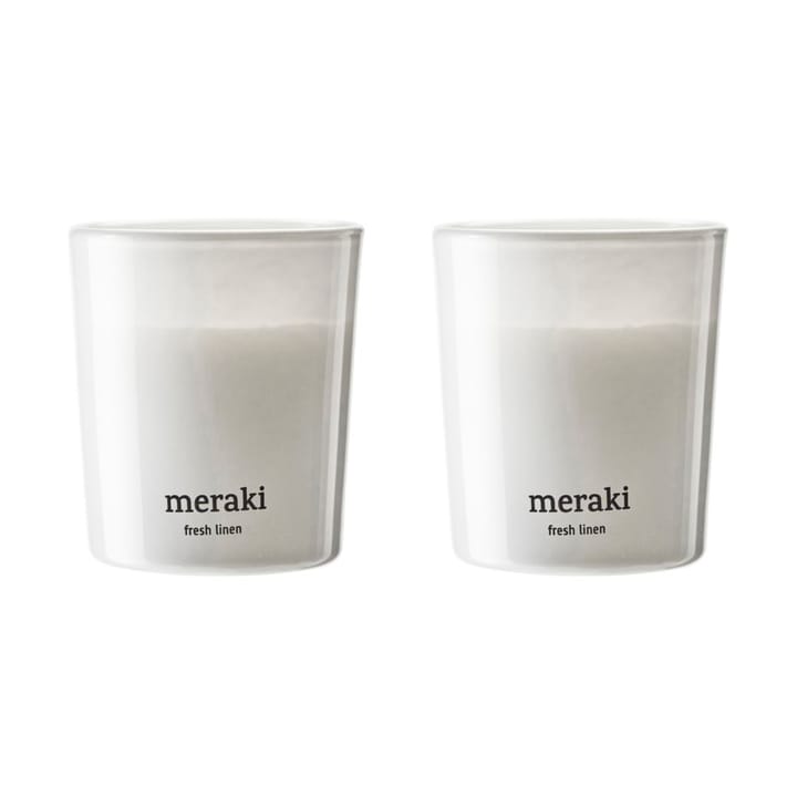 Meraki duftlys 12 timer 2-pak, Fresh Linen Meraki