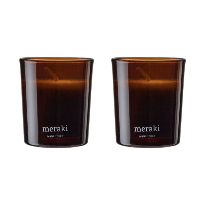 Meraki duftlys 12 timer 2-pak, Warm tonka Meraki