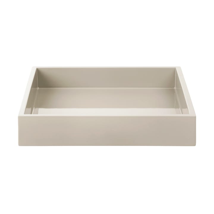 Lux lakeret dekorationsbakke 19x19x3,5 cm - Latte - Mojoo