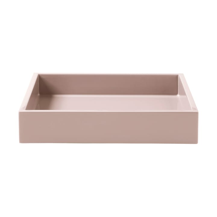 Lux lakeret dekorationsbakke 19x19x3,5 cm - Powder rose - Mojoo