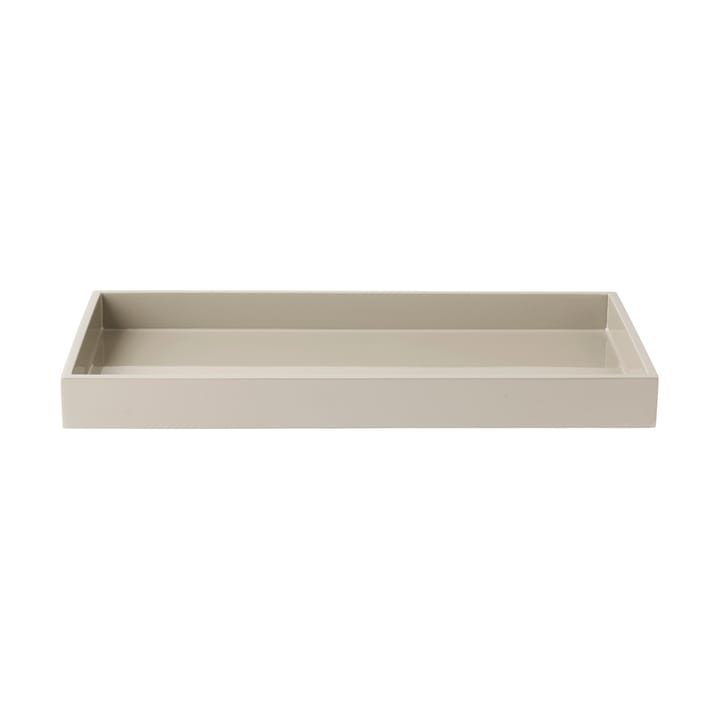 Lux lakeret dekorationsbakke 38x19x3,5 cm - Latte - Mojoo