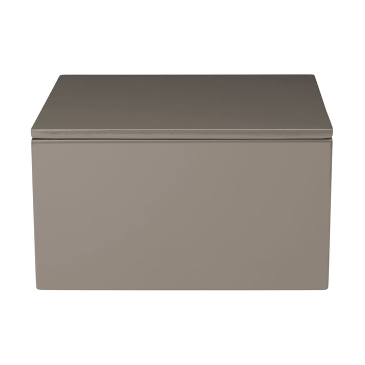 Lux lakeret opbevaringsboks 19x19x10,5 cm - Dark grey - Mojoo