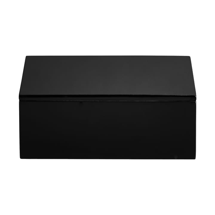 Lux lakeret opbevaringsboks 19x19x7 cm - Black - Mojoo