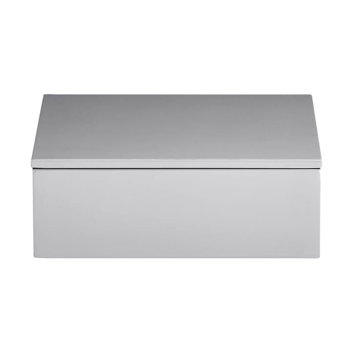 Lux lakeret opbevaringsboks 19x19x7 cm - Cool grey - Mojoo